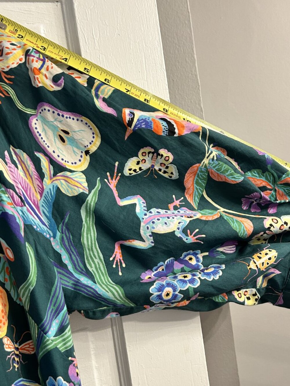 Gorman Ladybug & Friends Green Smock Dress AU 20 US 16 Plus Size Nature Print - Picture 4 of 7